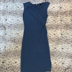 Stretchy asymmetrical blue dress